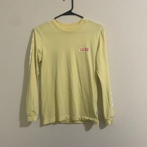 X-small light yellow Vans long sleeve